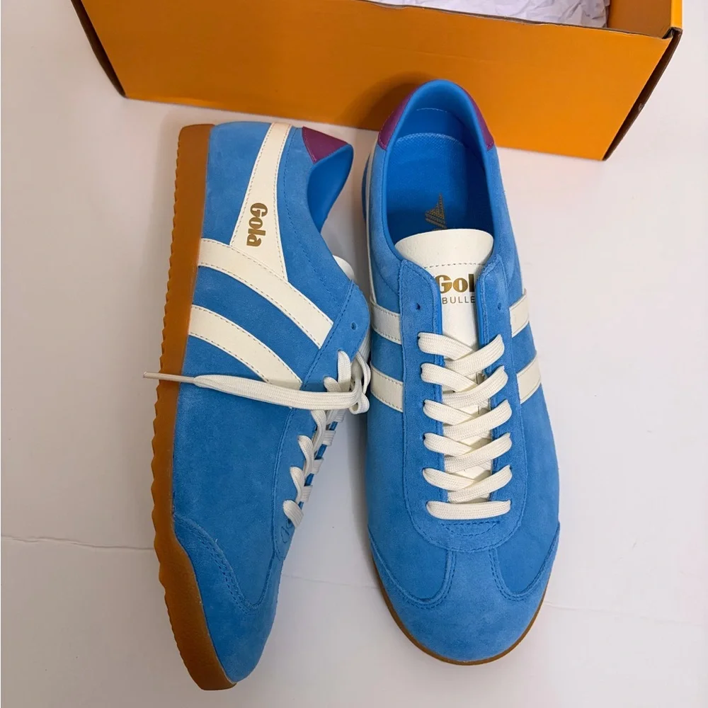 NWT - GOLA RETRO CLASSIC BULLET BLUE SUEDE SNEAKERS 💙👟😍 Size 11 - Picture 5 of 7